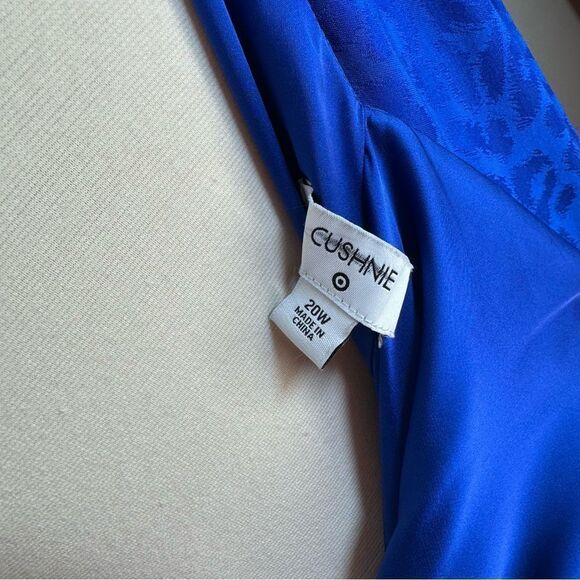 Cushnie x Target Slip Dress Leopard Satin Surplice Asymmetric Hem Strappy 20W - Picture 7 of 10